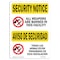 Signmission OSHA Security Sign, 7" Height, 10" Width, Rigid Plastic, All Weapons Are Banned Bilingual, Landscape OS-SN-P-710-L-11505 - alternate 1